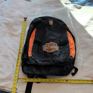 Harley-Davidson Black and Orange Backpack